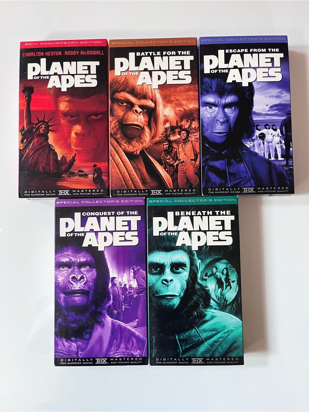Planet of the Apes VHS Collector Set — Multicolor Cover Art